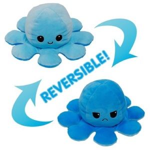 Reversible Blue/ Light Blue Octopus Plushy